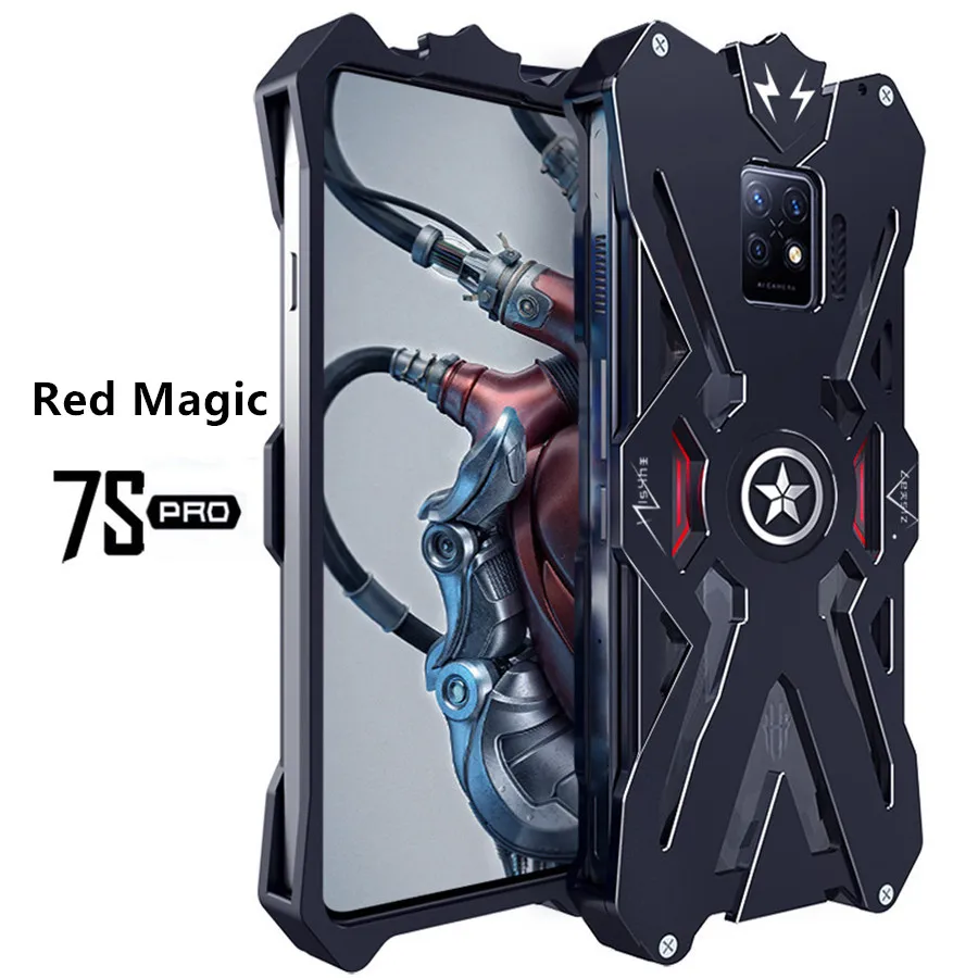 

Противоударный металлический бронированный чехол для Red Magic 7 Pro чехол Роскошный Алюминиевый Чехол уникальный чехол для Redmagic 7s Pro Чехол