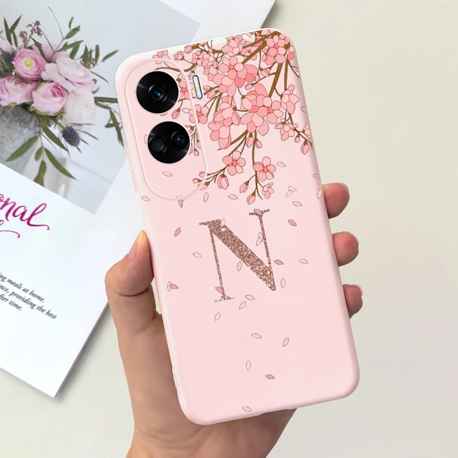 Cute Crown Letters Soft Silicone Phone Case Cover for Honor 90 Lite and Pro