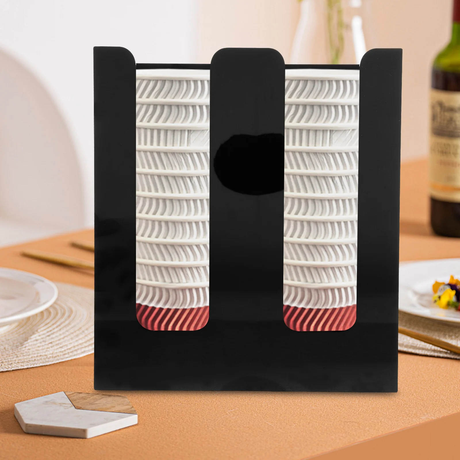 Coffee Cup Holder Paper Lid Organizer Dispenser Accessory Rack Wear-resistant Mug