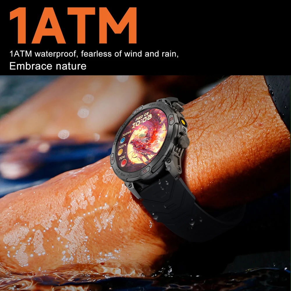 KC86 AMOLED  ũ Ʈġ, BT ȭ  ħ, ߿  ƮϽ  Ʈġ, 1.43 ġ, 450mAh