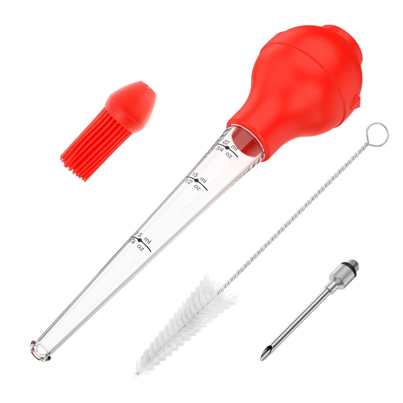 Turkey Baster Set BBQ Meat Syringe Marinade Injector Kitchen Cooking Pork Steak Meat Sauces Barbecue Seasoning Tool