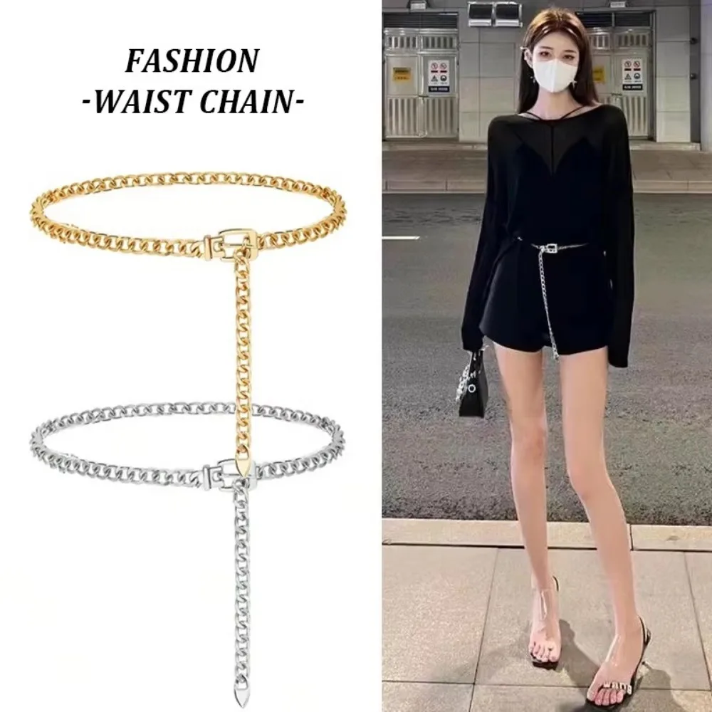 Metal Chain Belts Women Waistbands Long Tassel Waist Chain Dress Jeans Belts Lady Waistband Belts Women Body Chain