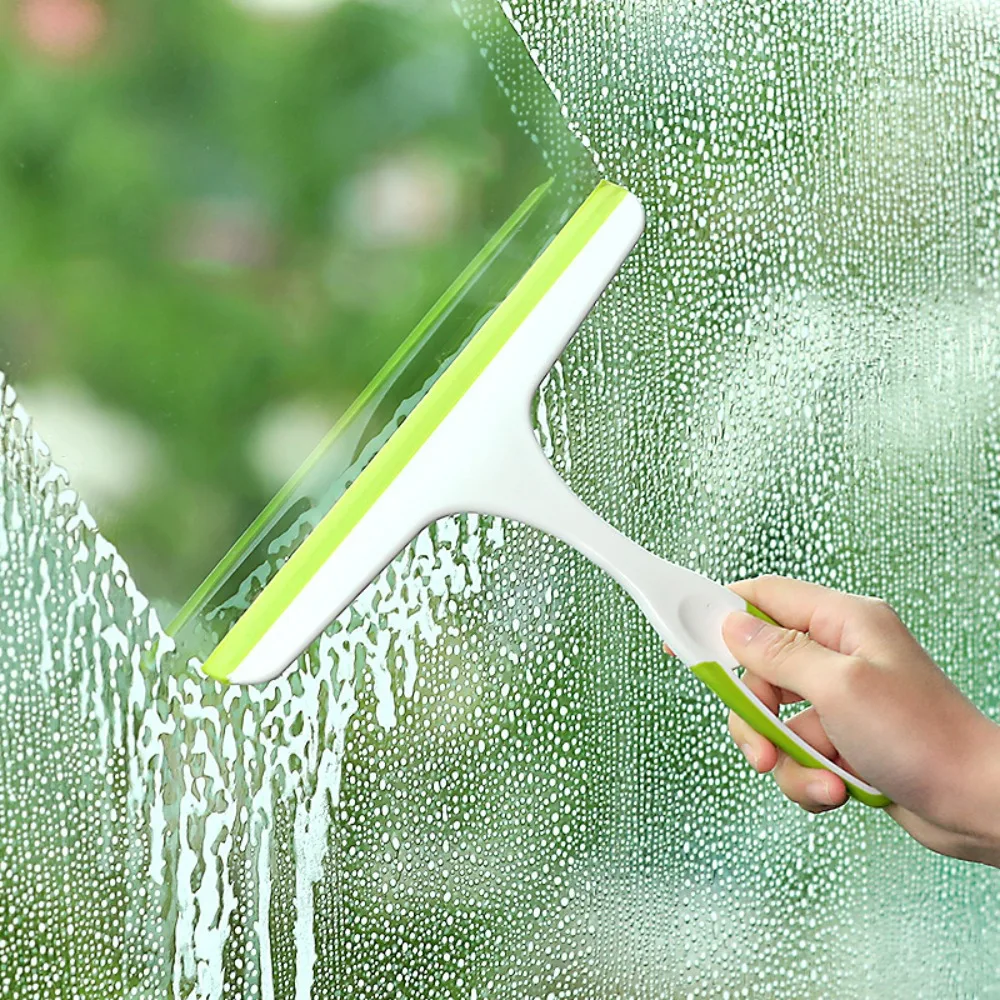 

Silicone+PP+TPR Glass Scraper Arc Design Widening The Scraper Head Glass Cleaning Brush Hanging Hole Design Window Wiper