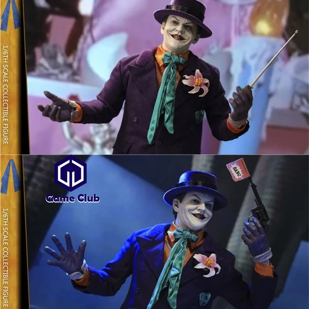 

1/6 Mars Toys MAT002 Joker Player 1989 Batman Nixon Clown Funny Comic Clown Model Full Set 12in Moveable Action Figure Body Toy