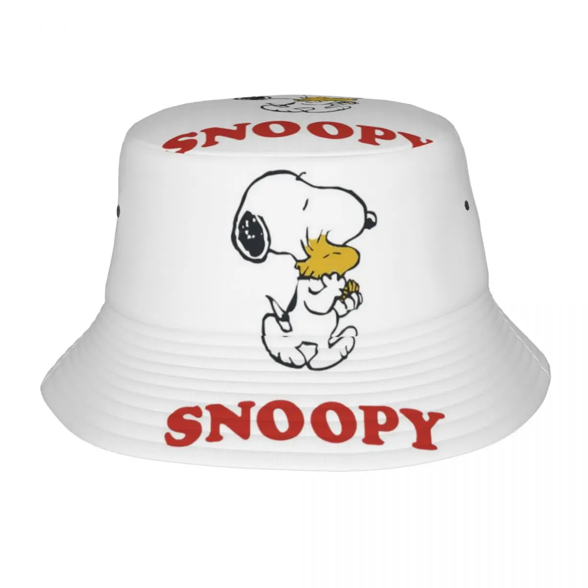 thumbnail image 1 of Sombrero de pescador con personajes de cómic de Peanuts para mujer y hombre, gorro de viaje con Snoopy, Charlie Brown, Linus y Lucy Bob, gorros para vacaciones, 1 of 5