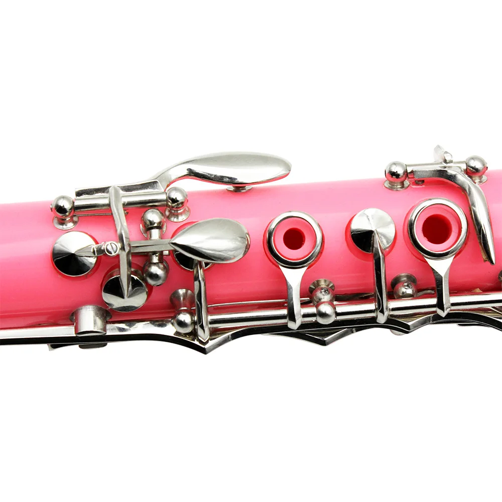 SLADE Clarinet Bb 17 Keys 6 Rings Clarinet Blackwinds Pink