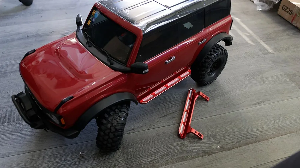 ZuoLan 1 Paia Pedale Laterale in Metallo per Scala 1/10 RC Crawler Auto 1/10 RC Crawler Traxxas TRX-4 Trx4 Bronco Aggiornamento Parti (Stile A