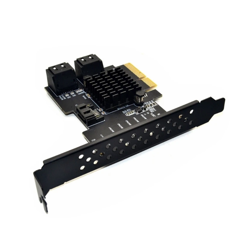 5 PortPCIE Expansion Card Compatibles PCIExpress X4X8X16 Interfaces PCIExpress Adapter 6Gbps Efficient