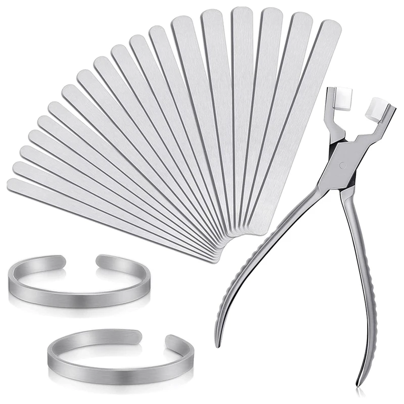 Pack Of 19 Bracelet Bending Pliers Aluminum Bracelet Blank Ring Bending