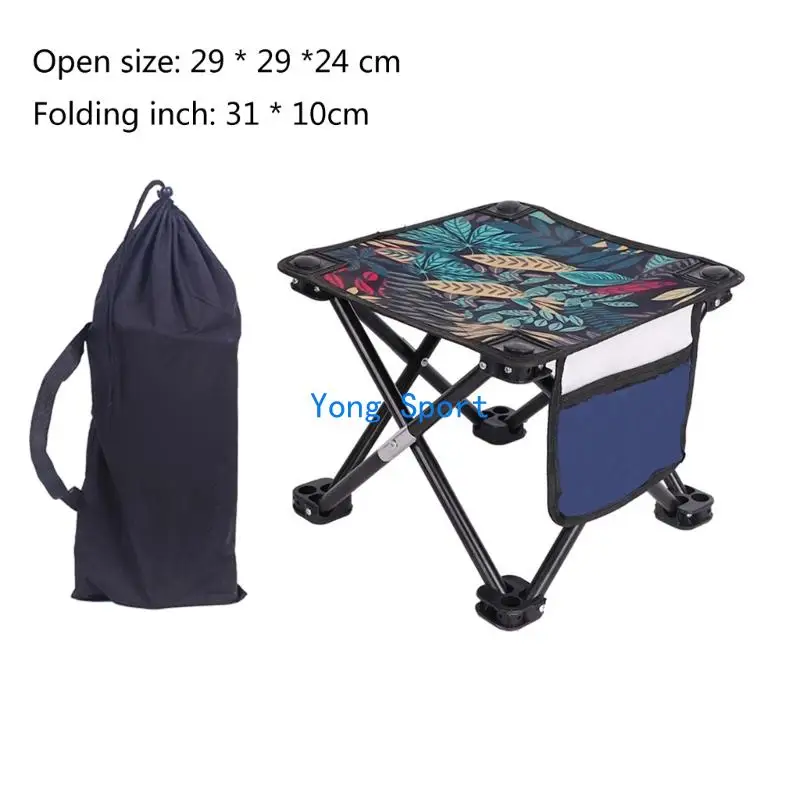 CNDY Compact Outdoor Folding Stool Lightweight Little Chair Portable Camping Stool Foot Rest Comfortable Easy to Carry
