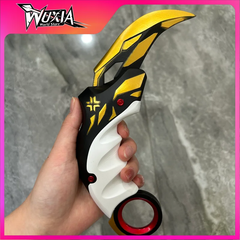 

Valorant Weapon 23cm Champions 2021 Karambit for Melee Resin Game Handmade Rotatable Claw Cosplay Sword Model Sword Kid Toy Gift