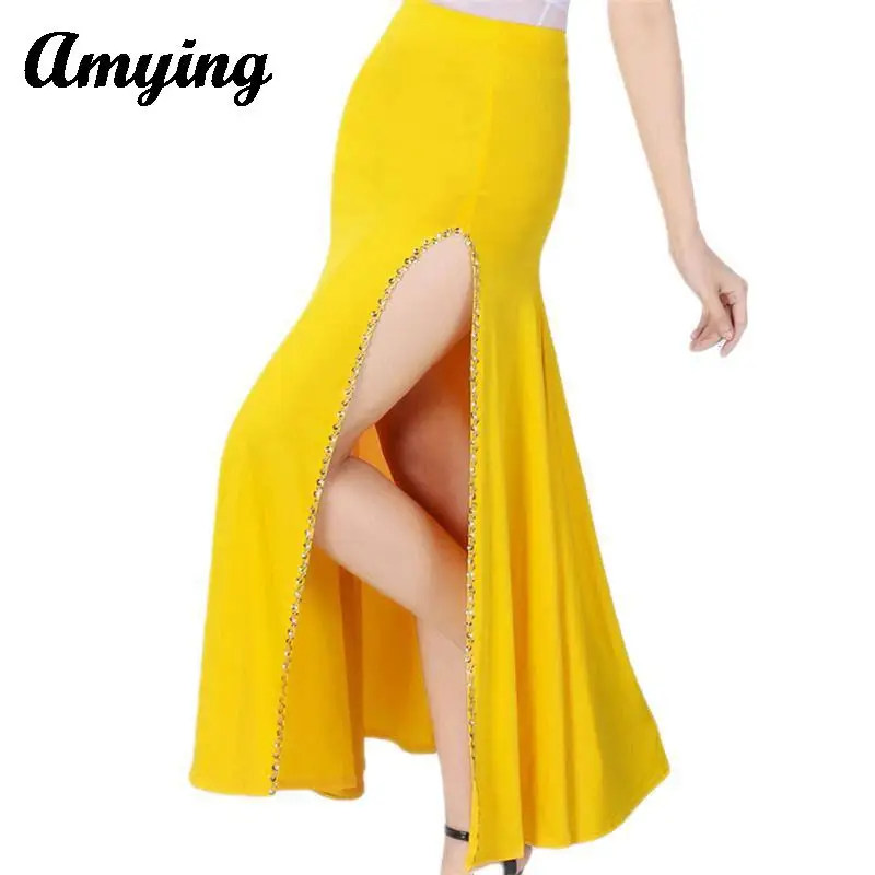 

Women Half Skirt Belly Dance Competition Practice Costume Stage Performance Outfits Adult Ladies Fishtail Wrapped Hip Skirt