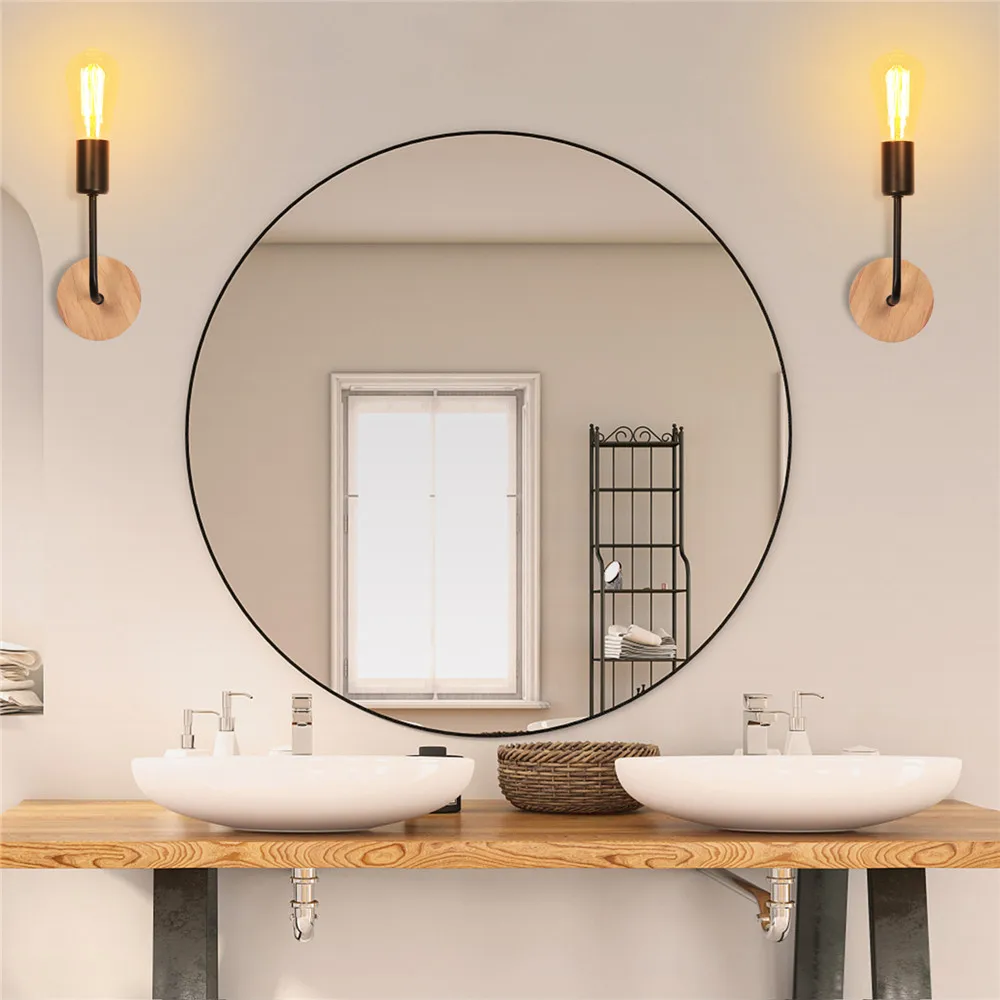 hardwired wall light iron wood loft