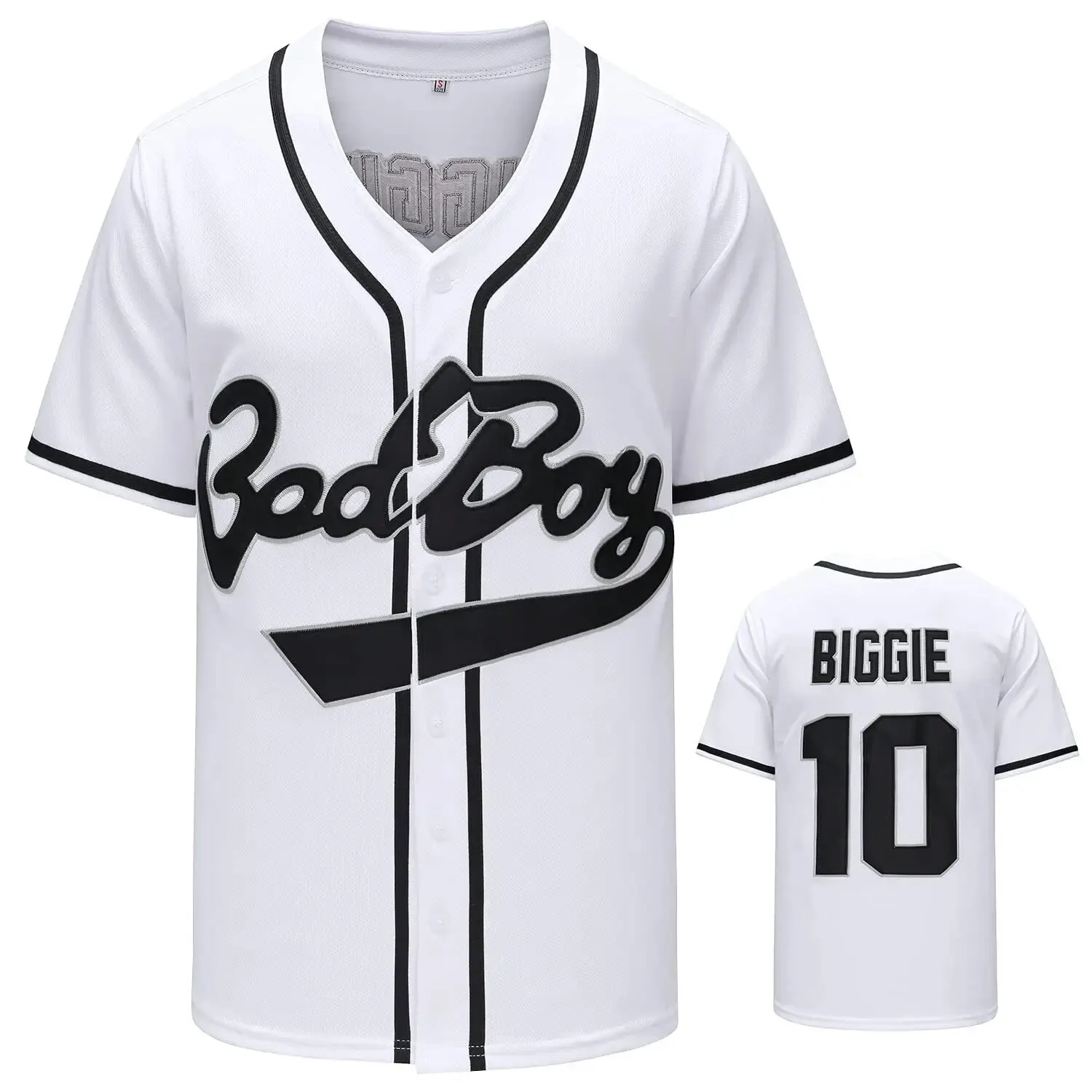 Cotton T Shirts Baseball Jersey Mens Jersey Bad Boy Embroidered Retro Baseball Shirt Men's Loose Fitting