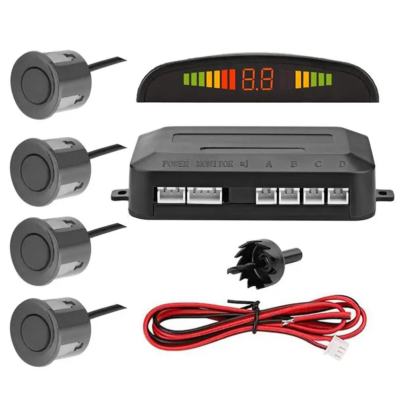 

Car Parking Sensor Kit Universal Car Wireless Parking Aid With 4 Parking Sensors Distance Detection LCD Display View Reverse