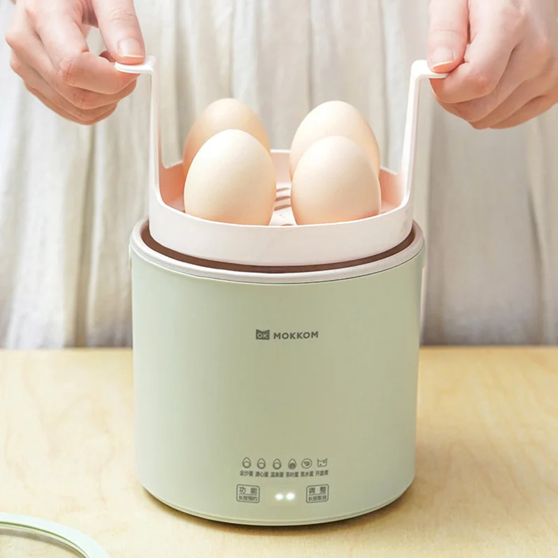 350W Electric Egg Cooker Timed Egg Boiler Breakfast Machine Automatic  Steamer Egg Custard Steaming Cooker Food Warmer 220V