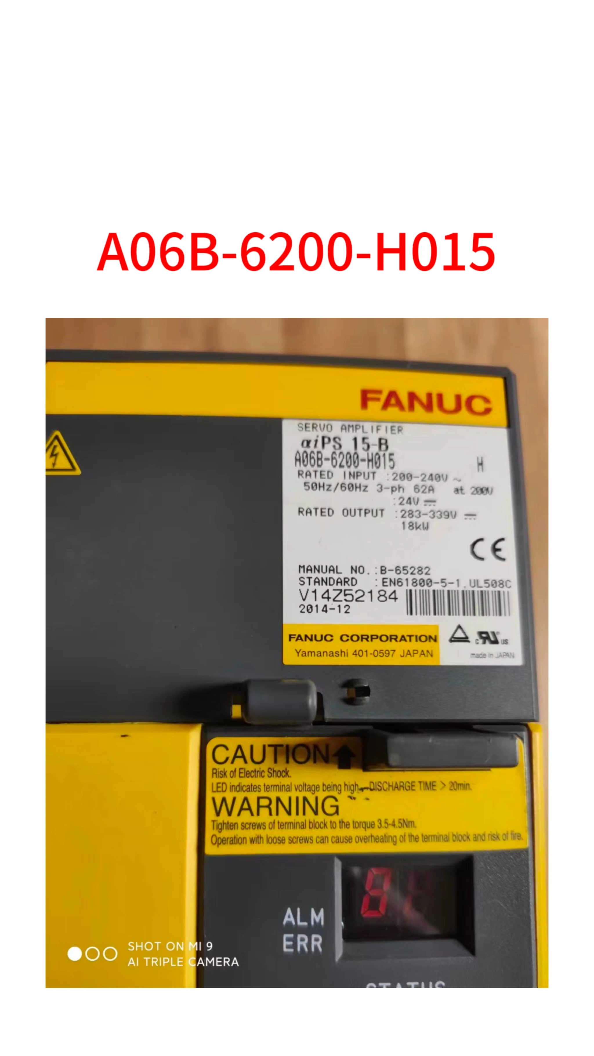 

Original A06B-6200-H015,Second-hand test ok