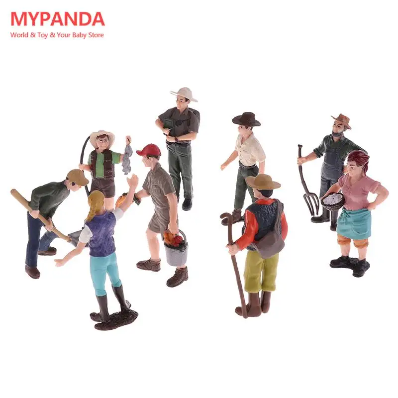 

Hot sale Simulation static farmer model Farm Staff Worker Simulation People Model Miniature Decoration Accessories