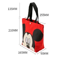 Disney Mickey Mouse Donald Duck Lunch Bag Canvas Shoulder Bag Korean Women Kids Lunchbox Picnic Supplies Insulated Cooler Bags 5
