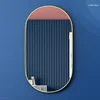 Golden Oval Bath Mirrors Wall Mounted Toilet Dressing Table Makeup Mirror Aluminum Alloy Bathroom Mirror Bathroom Home Decor 1
