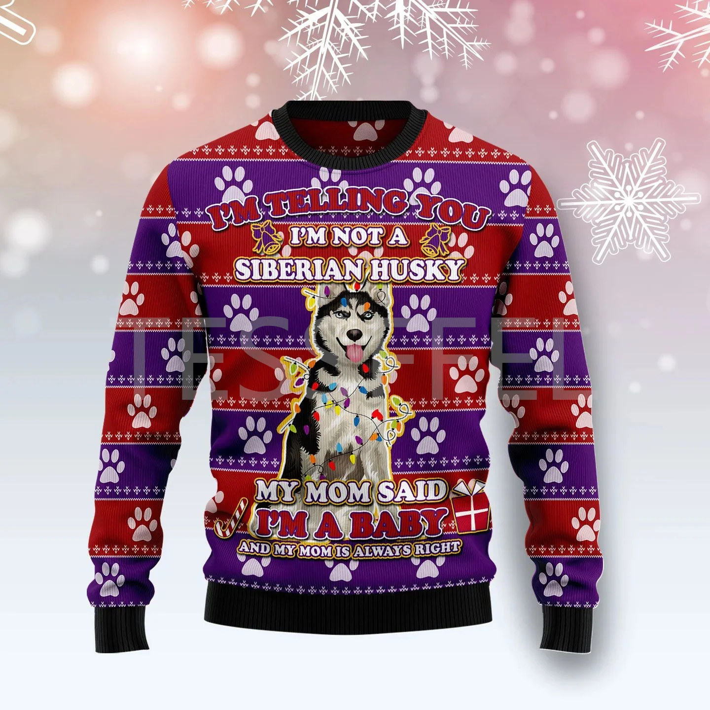 Suéter feo de Navidad para cosplay, dibujo de perro, gato, Papá Noel, tatuaje de manga larga, impresión 3D, otoño e invierno, jersey informal Harajuku 23