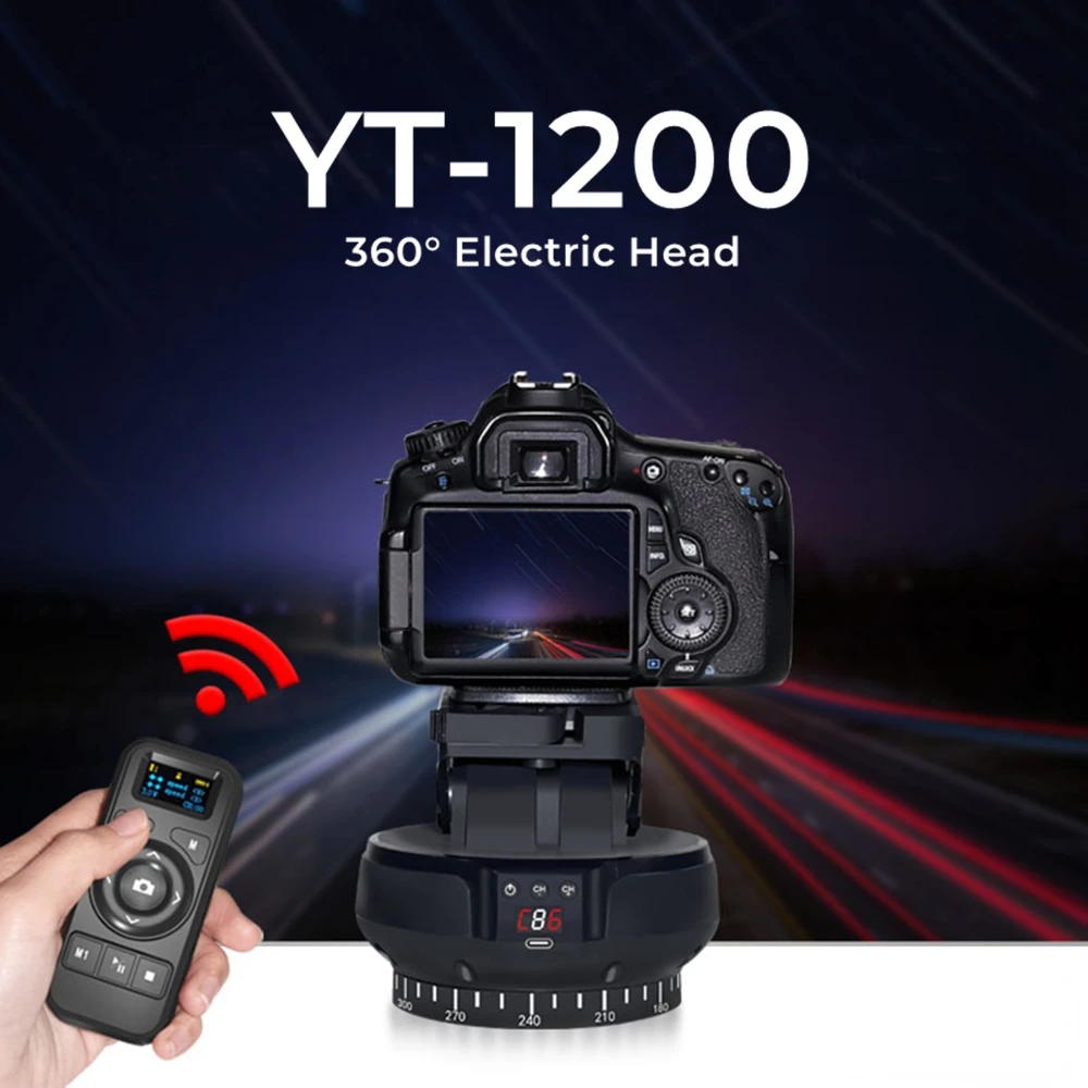 

For Phone Camera GoPro VS Zifon YT-1000 YT-1200 Auto Motorized Head 360 Panoramic Stabilizer Remote Control