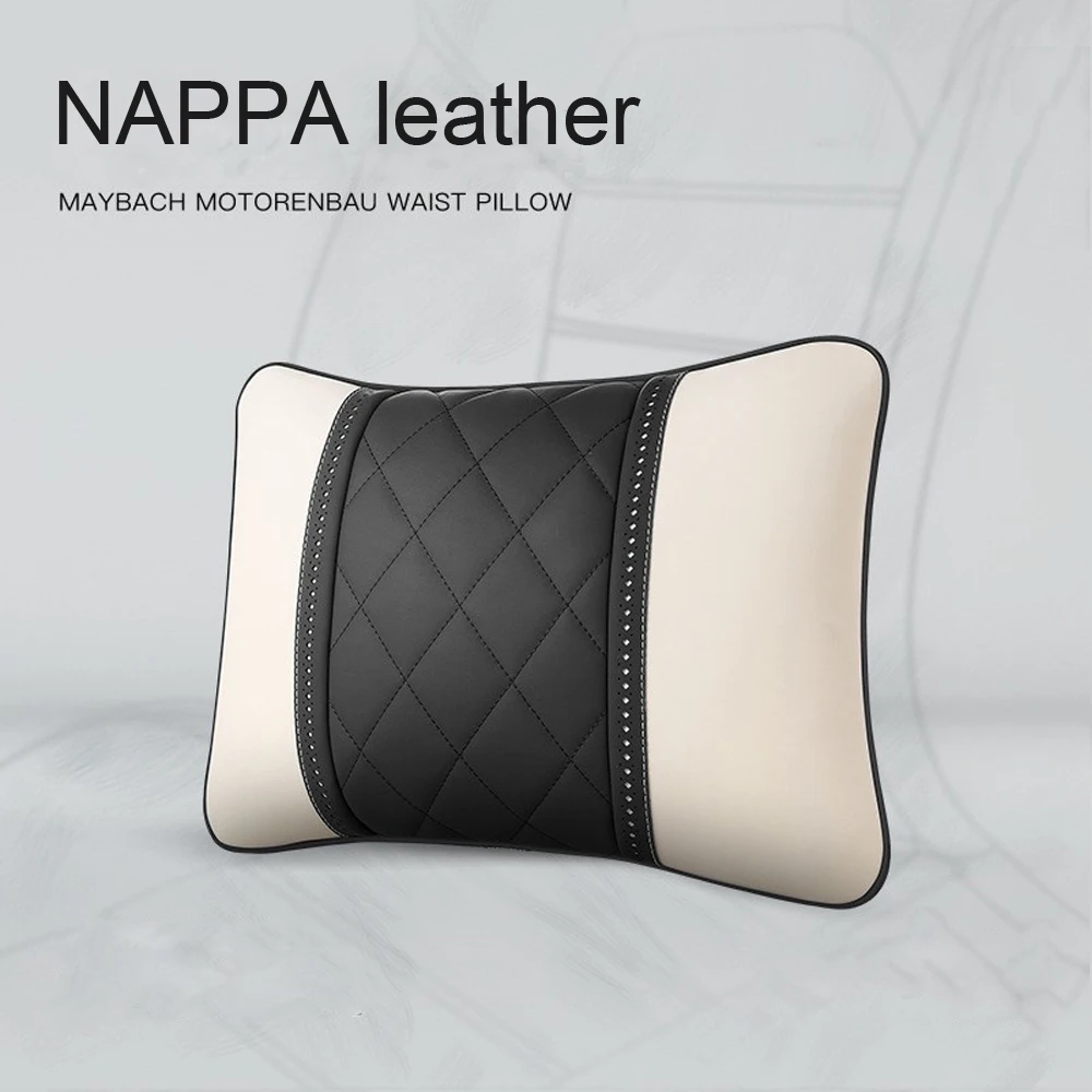 

LUNDA NAPPA Leather Car Seat Pillow For Mercedes-Benz Maybach S-Class Car Lumbar Support Car lumbar pillow Car Cushion Pillows