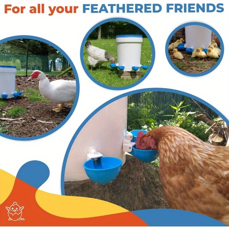 5/10Pcs Automatische Trinknapf Huhn Trinker Hängen Wasser Tasse Nippel Futter Vögel Wasser Schüssel Trinker Tassen für hinterhof Geflügel – Detail 6