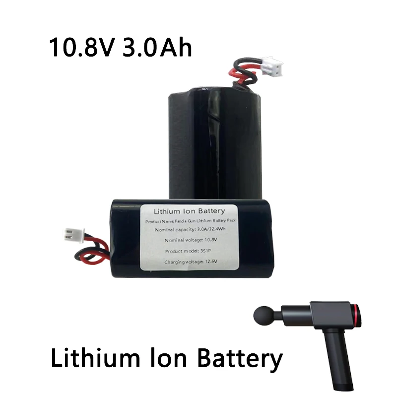 

18650 Lithium Battery 10.8V 3.0ah for Fascia Gun Rechargeable Cell Pack