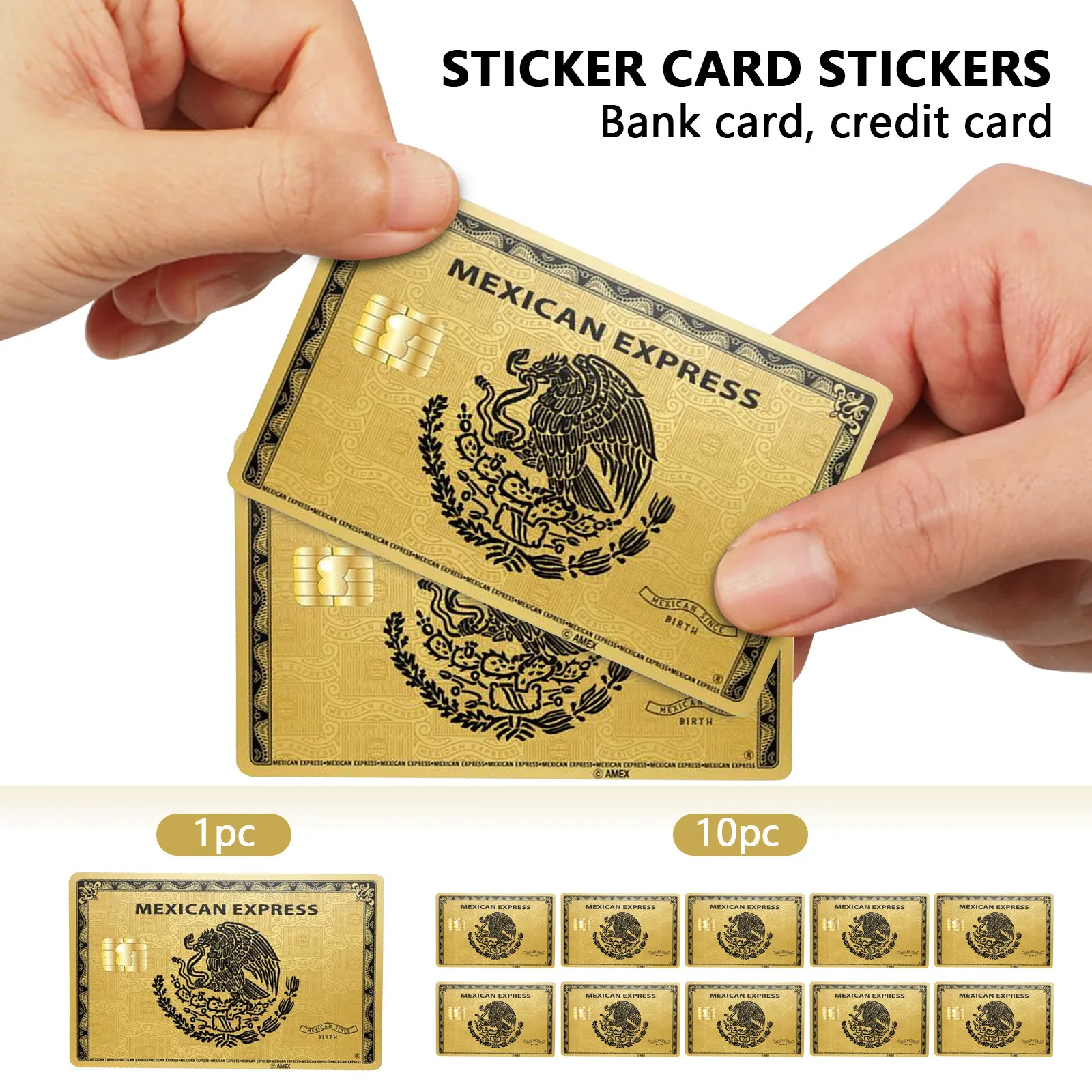 Golden Mexican Express Blackhawk Debit Card Sticker bank card stickers