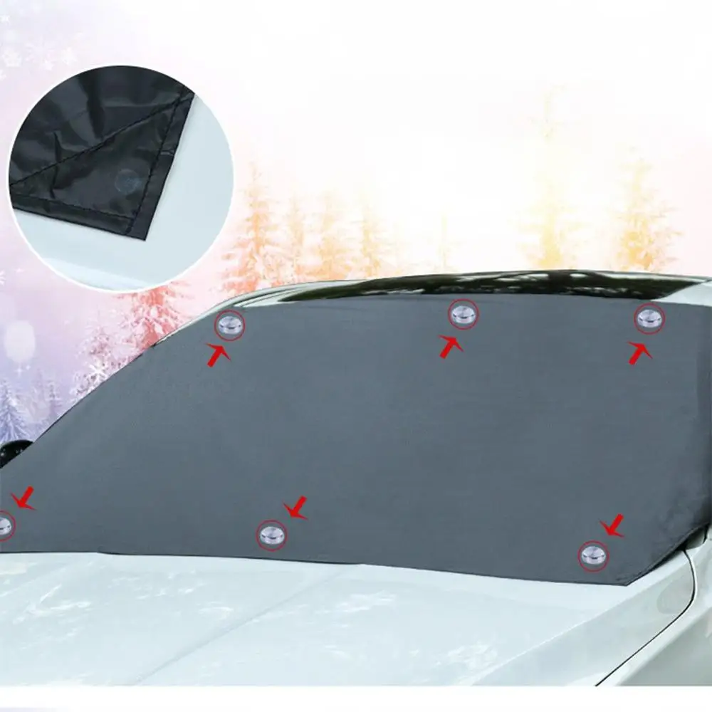 Copertura Magnetica Per Parabrezza Auto L (175x115 Cm) - Antineve, Antighiaccio, Parasole Con 8 Magneti - Argento