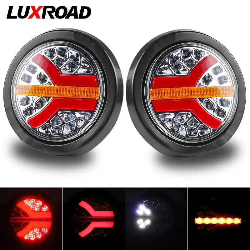 4 inch Round LED Tail Light Truck Turn Signal Light Brake Stop Lamp