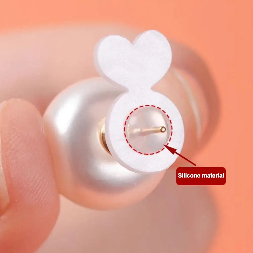 20Pcs Supportive Earring Lifters for Heavy Earrings Unique Earring Back for Ear Studs Acrylic Clear Replacement Jewelry Findings earring back stoppers