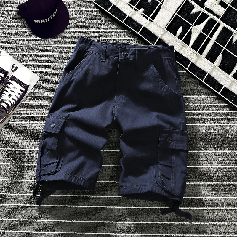 Summer Shorts Men's Fashion Overalls Multi Pocket Loose Oversized Jogging Jogging Pants Cotton Comfortable Beach Pants
