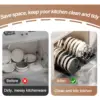 Pots and Pans Organizer Under Cabinet,Sliding Pot Lid Holder and Pan Rack Kitchen,Pull out Pot and Pan Organizer,Dishes Storage 3