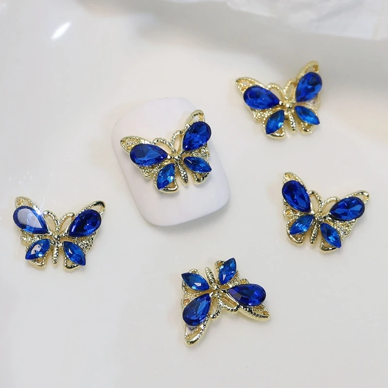

8x Butterfly-Nail DIY Art Charm Manicure Decorations for Women