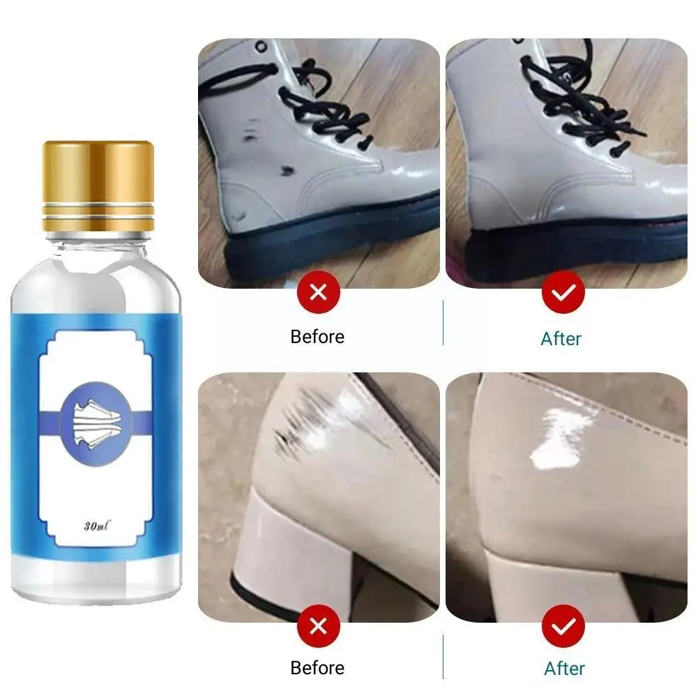 30ml White Shoes Cleaner Whiten Refreshed Polish Cleaning Tool For