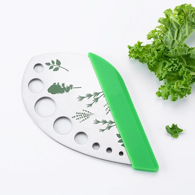 9 holes Stainless Steel Kitchen Herb Leaf Stripping Tool Metal Herb Pealer for Kale Collard Greens Thyme Basil Rosemary Stripper 3
