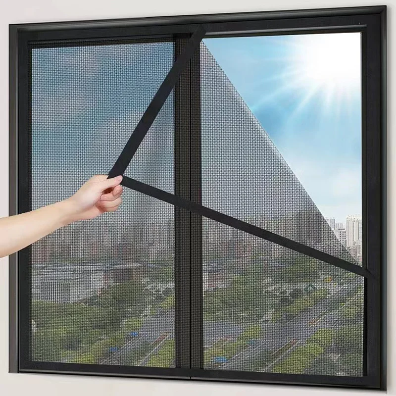 Insect Mosquito Nets for Window Screen Mesh Custom Size Tulle Invisible Black Fiberglass Against Mosquitoes and Flies Mesh
