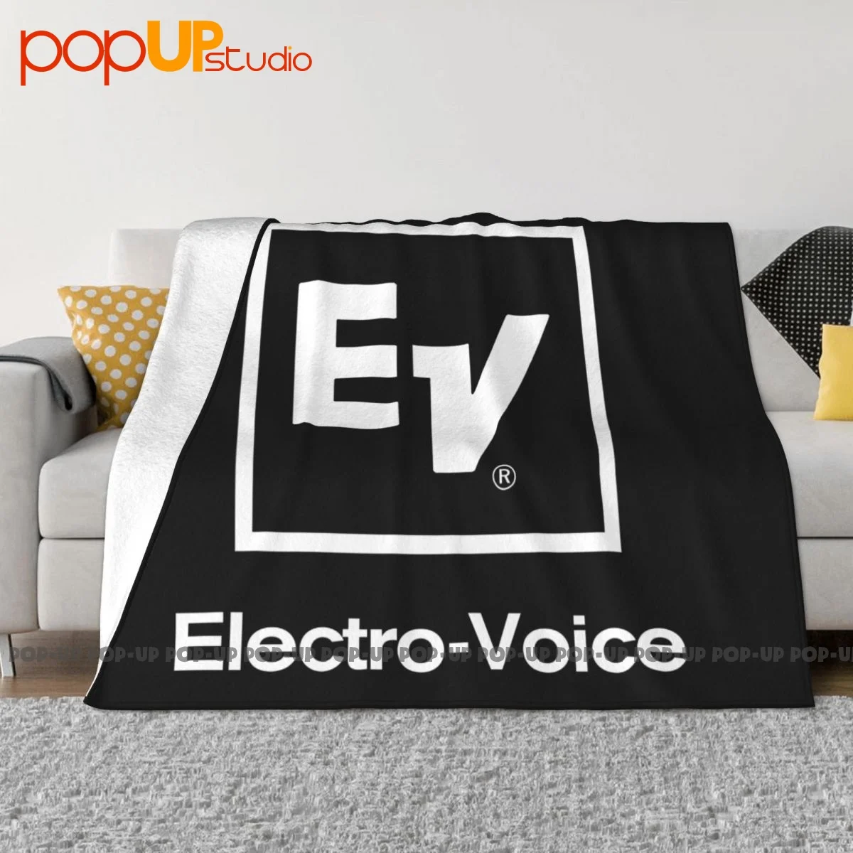 Ev Electro Voice Logo Coperta Classic Dust Cover Visone In Pelliccia Sintetica