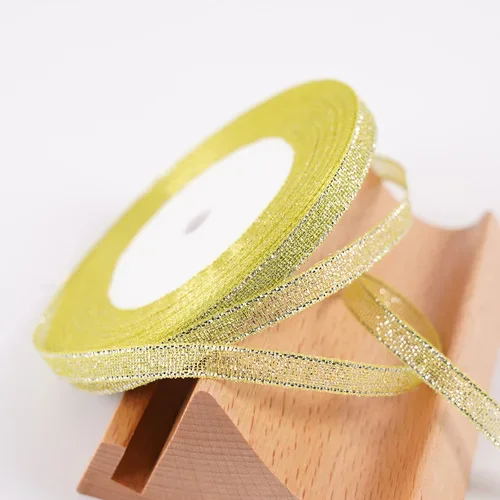 22m 6mm Colorful Glitter Metallic Ribbon for Festive Wrapping & DIY Crafts
