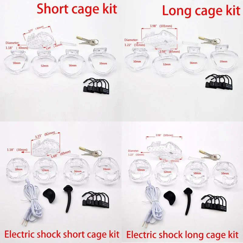 Male Chastity Lock Electric Shock with Urethral Plug Adult Sex Toy