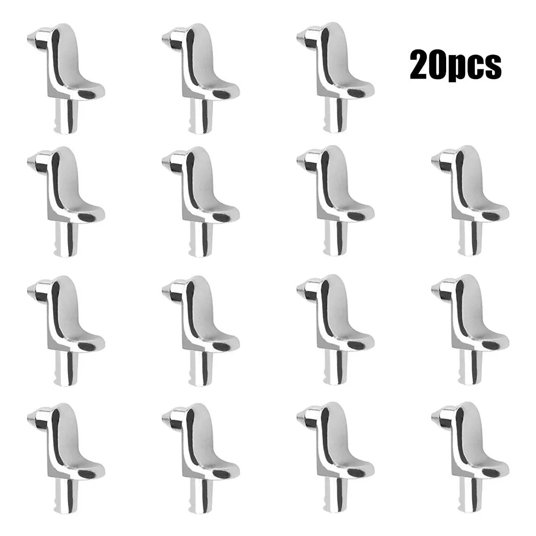 

20pc Shelf Support Studs Kitchen Cabinet Unit Cupboard Pegs Pin Hanger Bracket Zinc Alloy Tray Partition