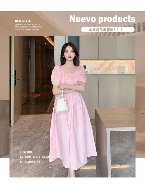 Vestido Fashion Nova Ruffles And Roses Midi Mujer Rosa