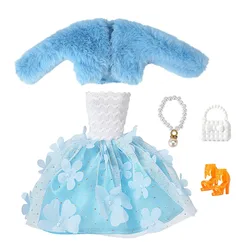 Handcrafted Hoodie & Skirt Set (Blue)