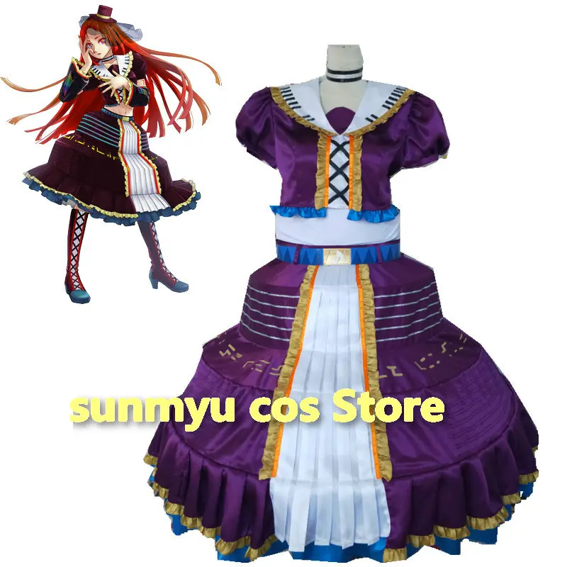 

Костюм для косплея Namine Ritsu, размер на заказ, Фиолетовый Топ Ritsu, юбки