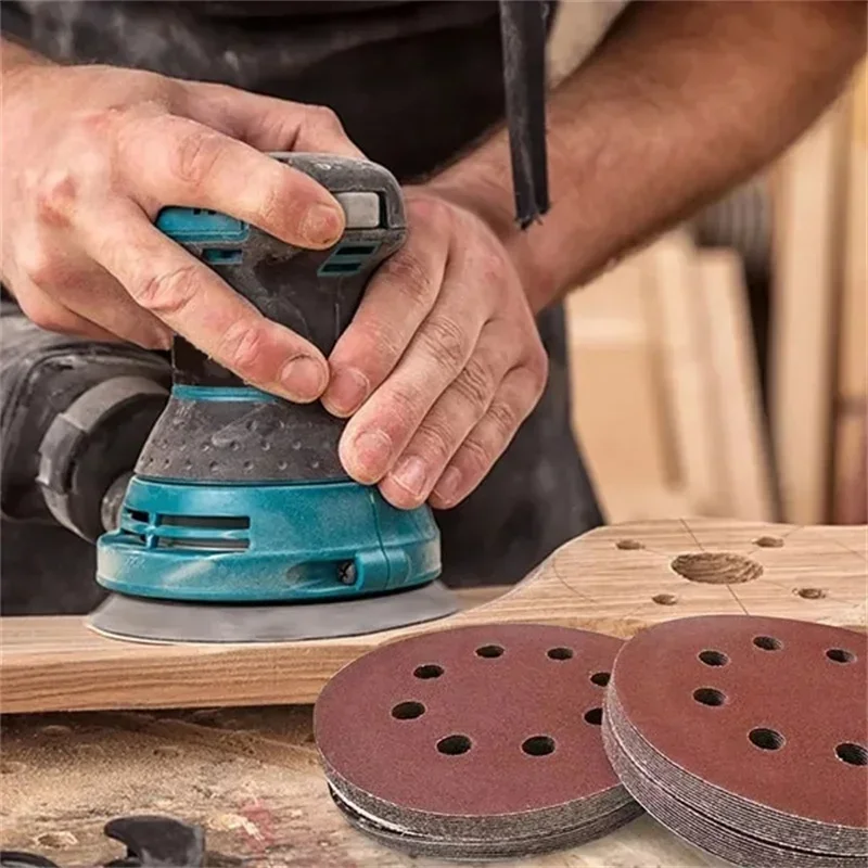 Versatile Sanding Discs - 125mm, Multi-Surface Polishing Pads, 40-3000 Grit