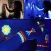 UV Neon Oil Face and Body Art Paint, 8 Tubes Glow in the Dark Body Paints Makeup, Neon Fluorescent Glow in Dark Party Cosmetics 5