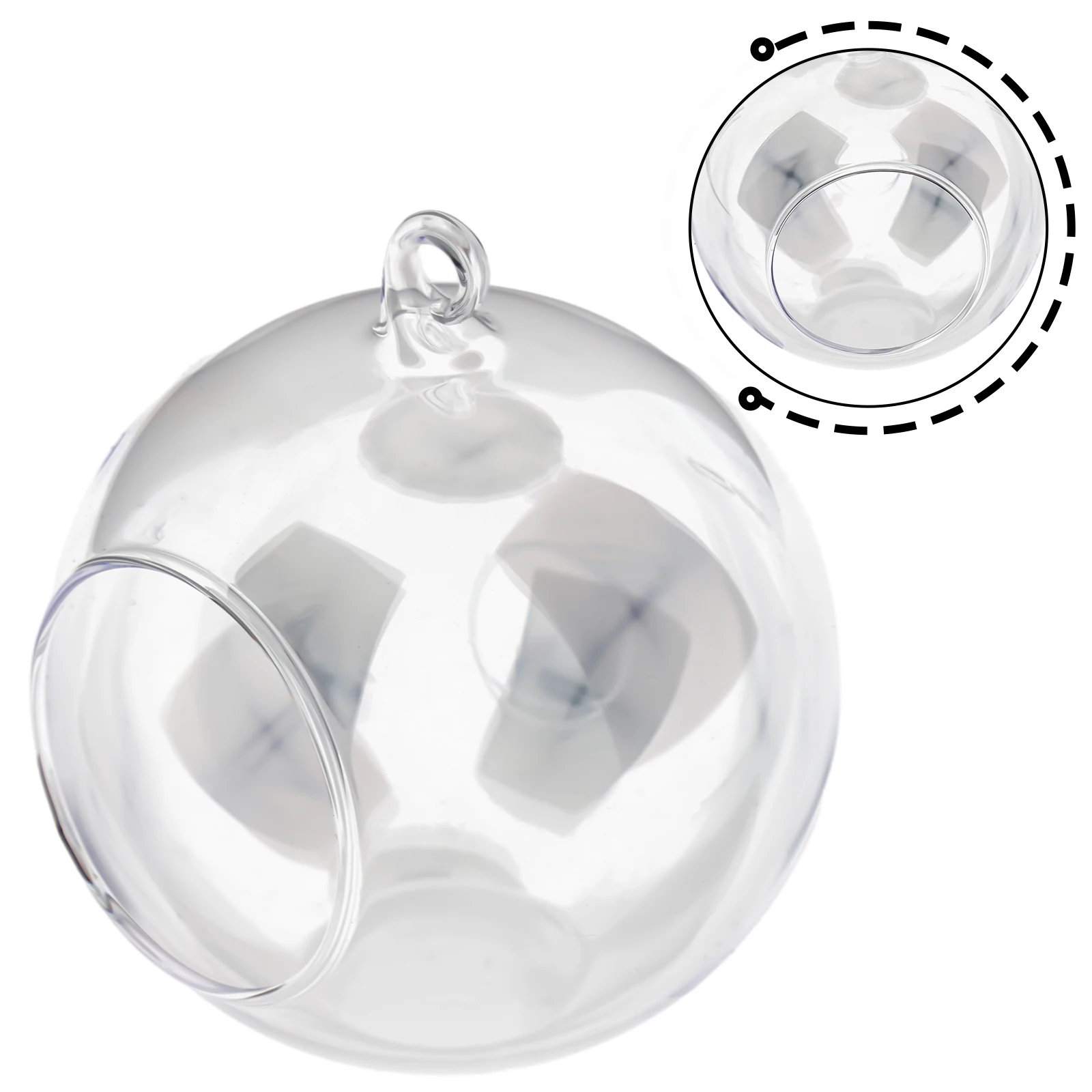 Hanging Glass Ball Garden Home Pots Succulent Tabletop Candles Vase Plant Tealights Terrarium Celebration For Christmas Wedding 4