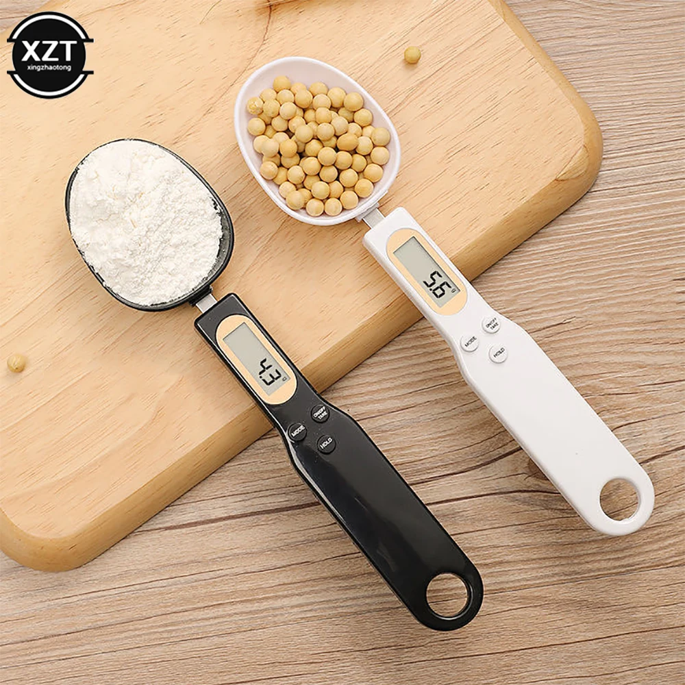 Báscula de comida de cuchara medidora de cocina Digital Multifunción  Digital Spoon Scale, peso de 0.1 gramos a 500 gramos Unidad de soporte G /  oz / gn / ct con 2 Aaa B